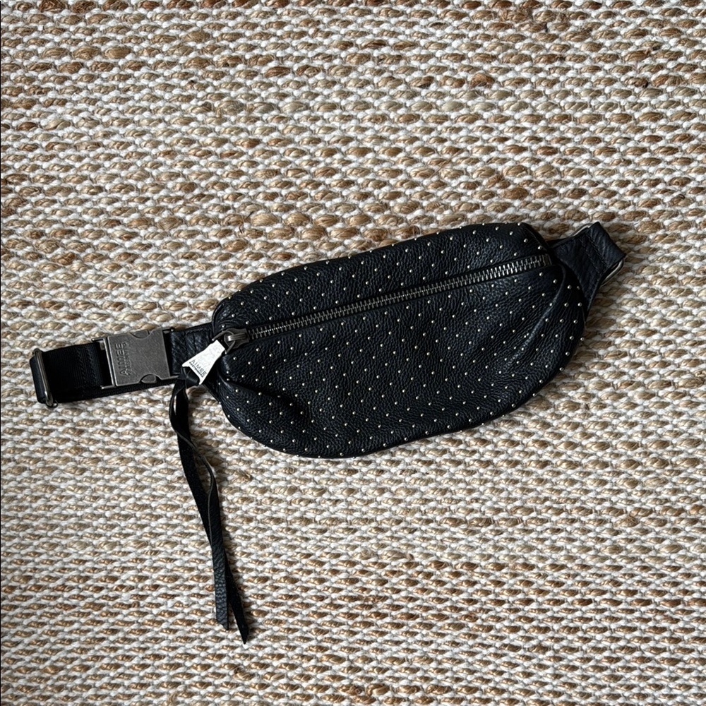Black Studded Belt Bag